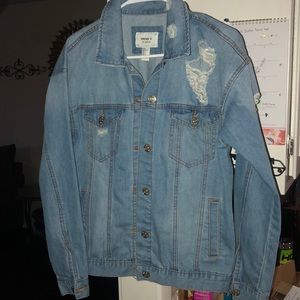 Jean distressed jacket